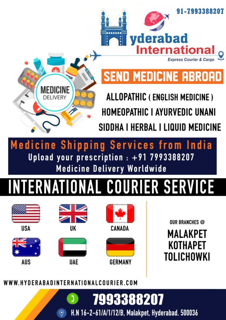 Medicine International Courier Service in Hyderabad